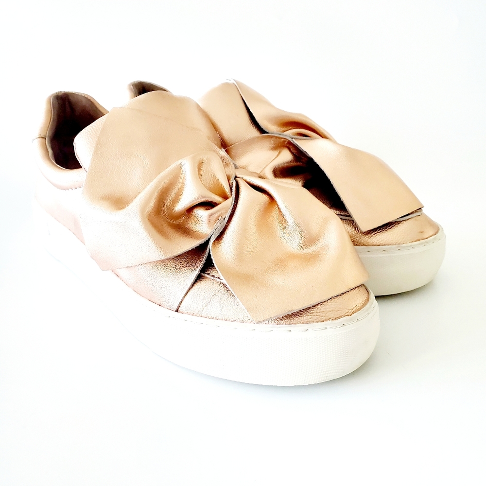 J/Slides Metallic Audra" Leather Women's Platform